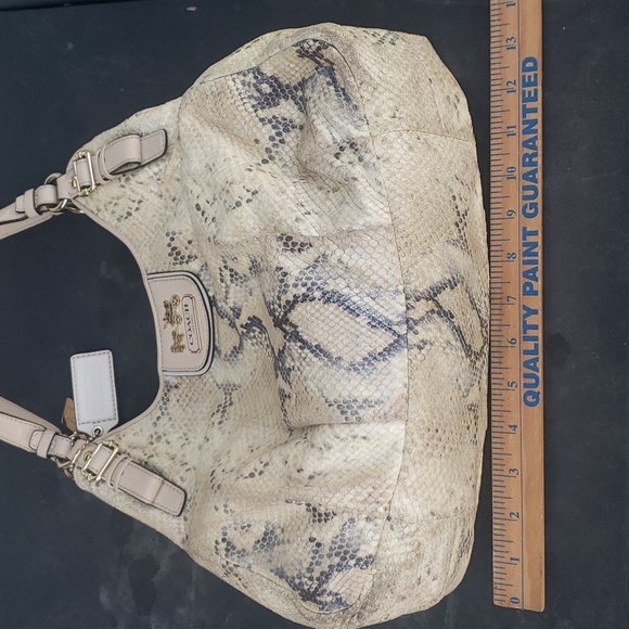 Coach Rare Madison Python Embossed Maggie Shoulder Bag - Picture 17 of 17